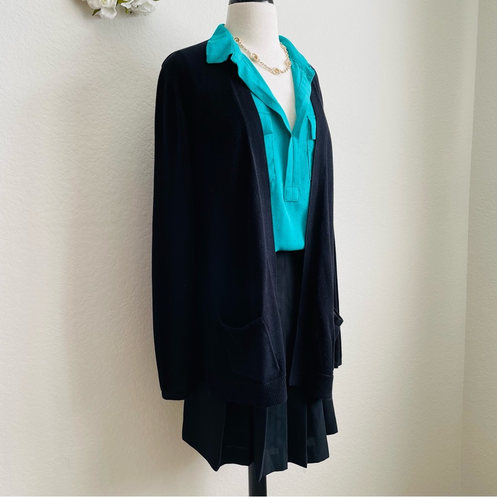 Croft & Barrow Classic Ribbed Open-Front Cardigan - Picture 3 of 8